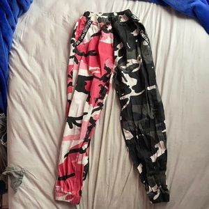 double colored cargo pants